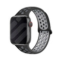 سوار Apple Watch الرياضي — بتصميم باللونين الأسود والرمادي