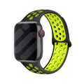 Schwarzes und gelbes Sportarmband für die Apple Watch