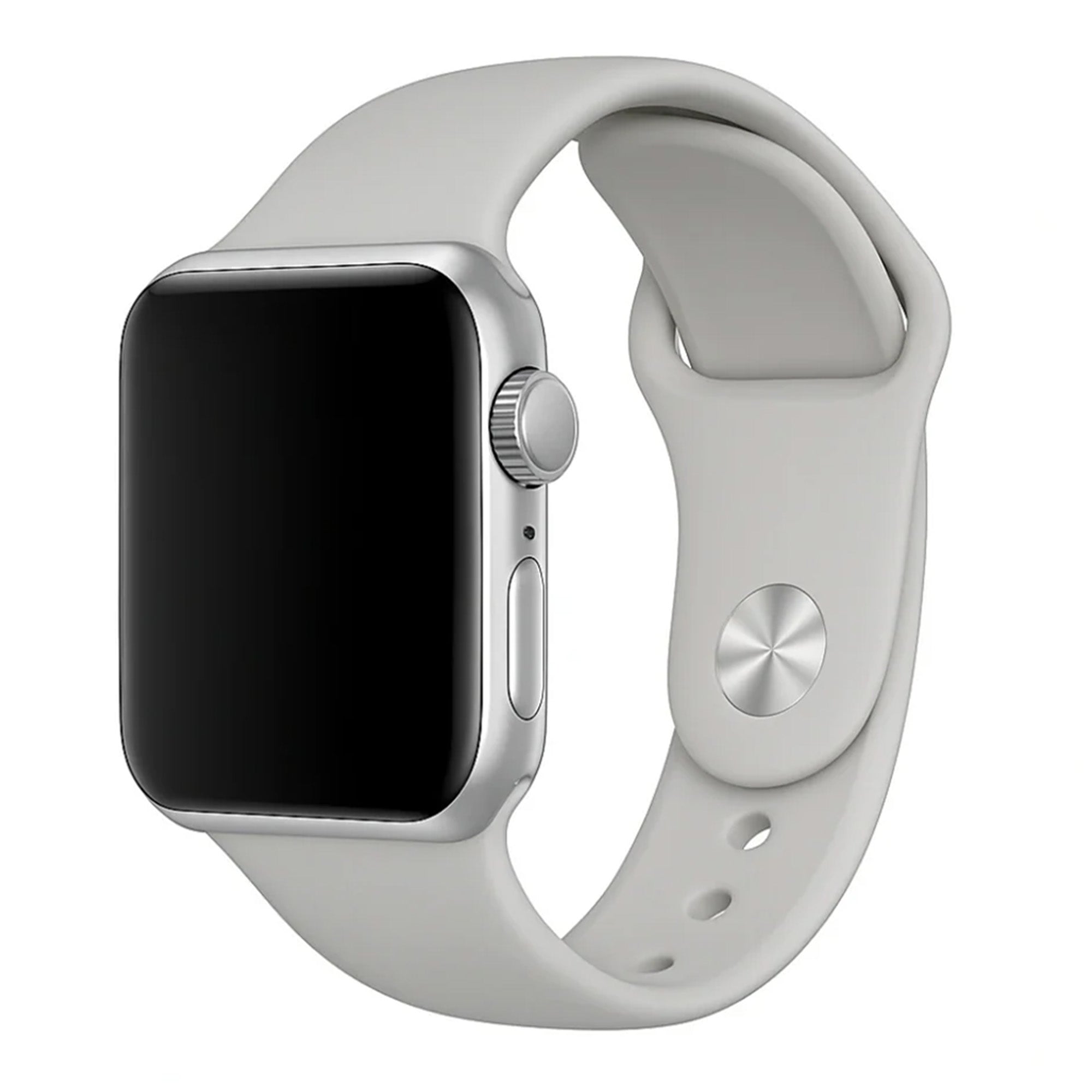 Silikonový řemínek pro Apple Watch — lehký flexibilní design, šedý