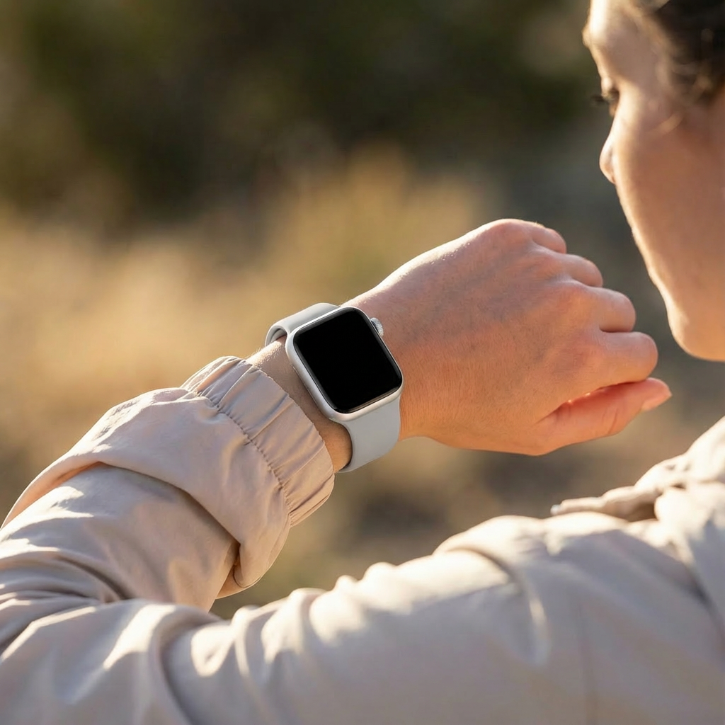 Silikonový řemínek pro Apple Watch — lehký flexibilní design, šedý