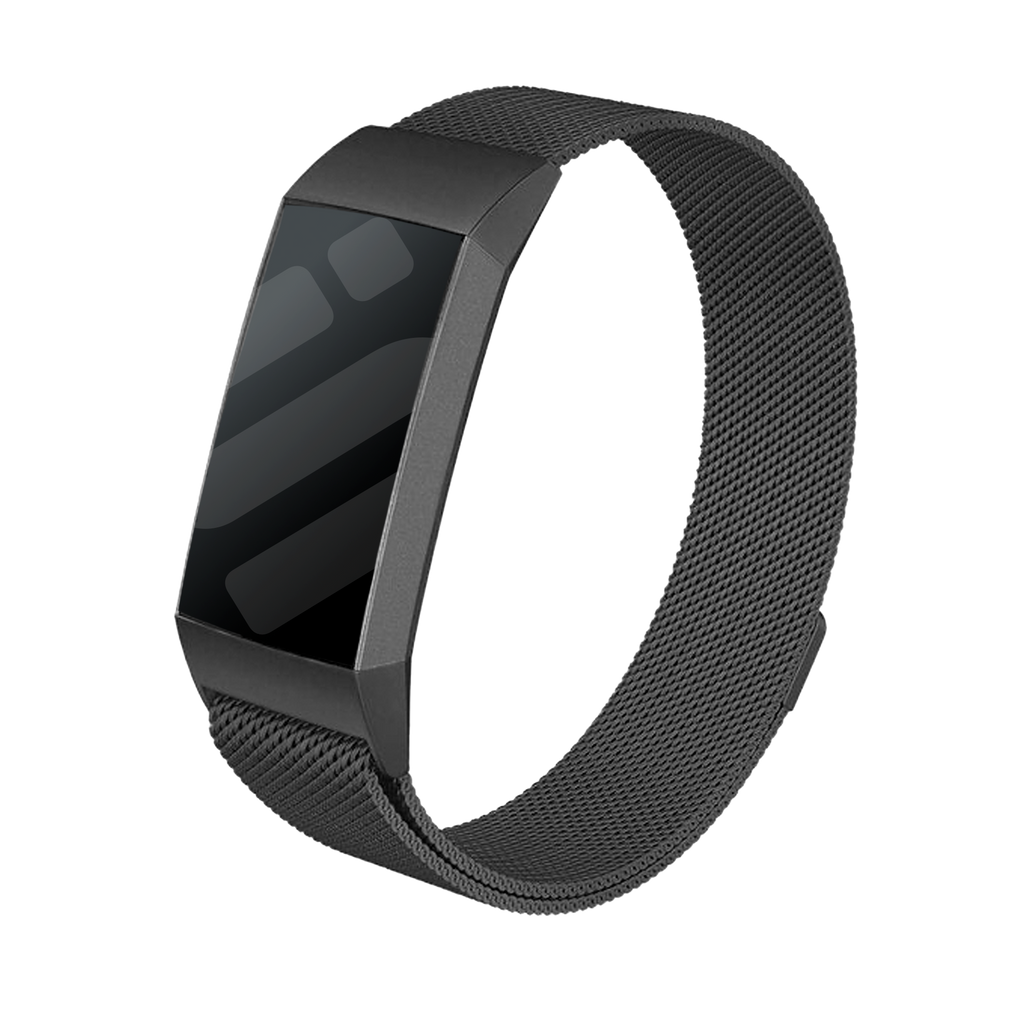 Bracciale sostitutivo milanese nero per Fitbit Charge 4