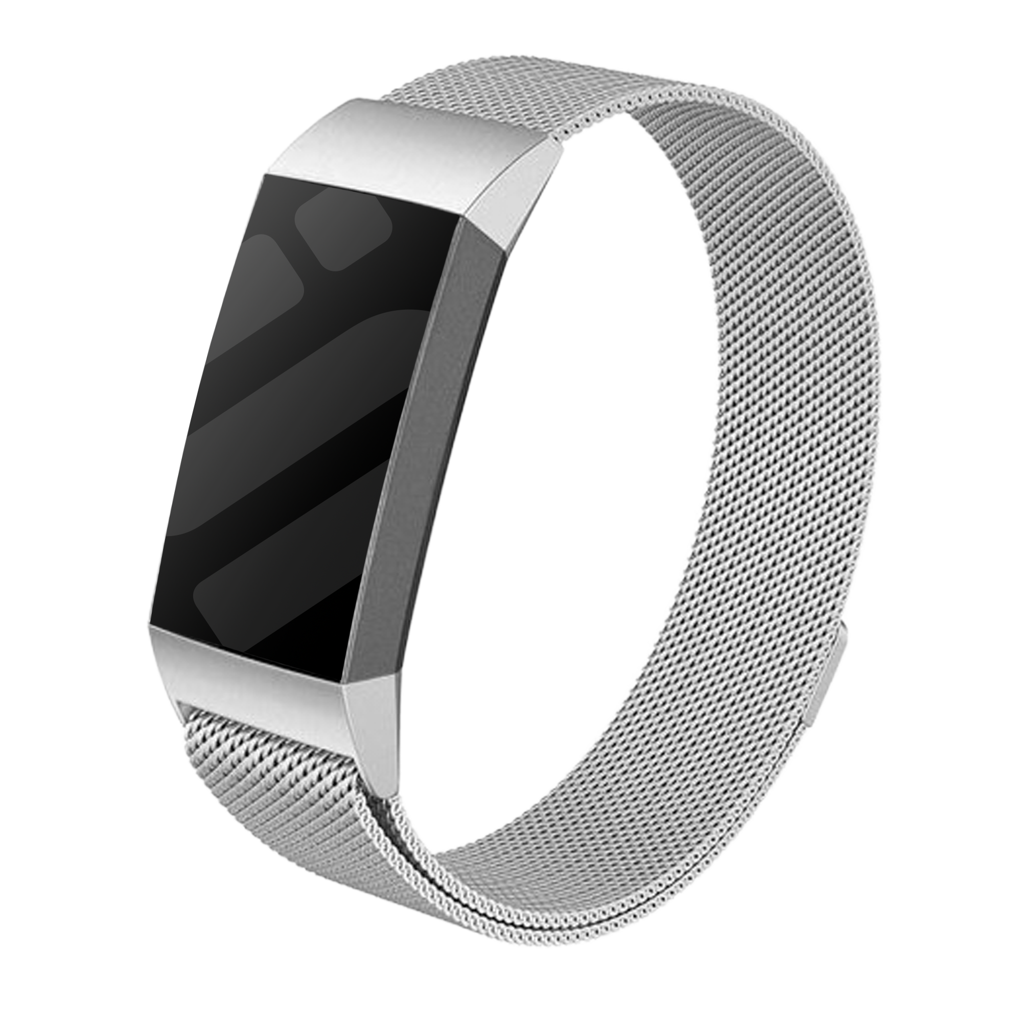 Fitbit Charge 4 silverfärgat milanesiskt armband – ersättningsarmband