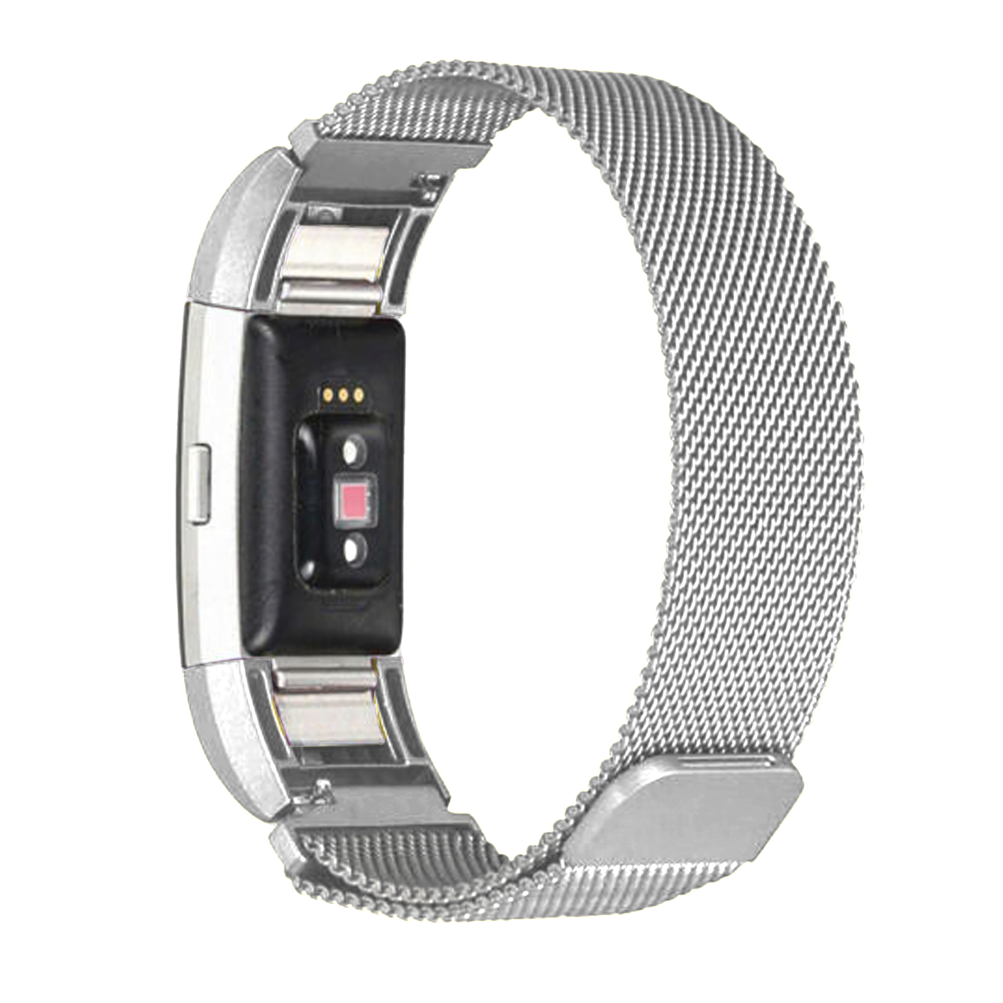 Fitbit Charge 4 silverfärgat milanesiskt armband – ersättningsarmband