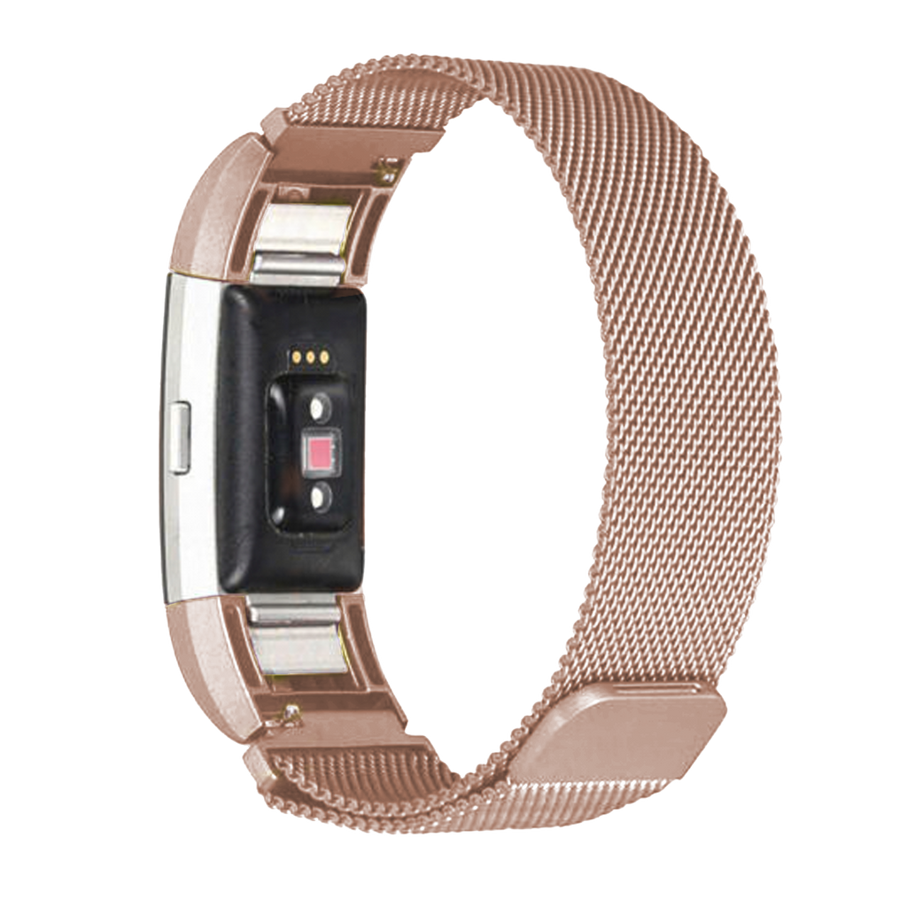 Cinturino milanese di ricambio color oro rosa per Fitbit Charge 4