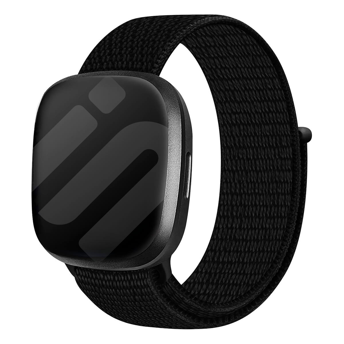 Offizielles Fitbit-Sense-Nylonarmband — Schwarz