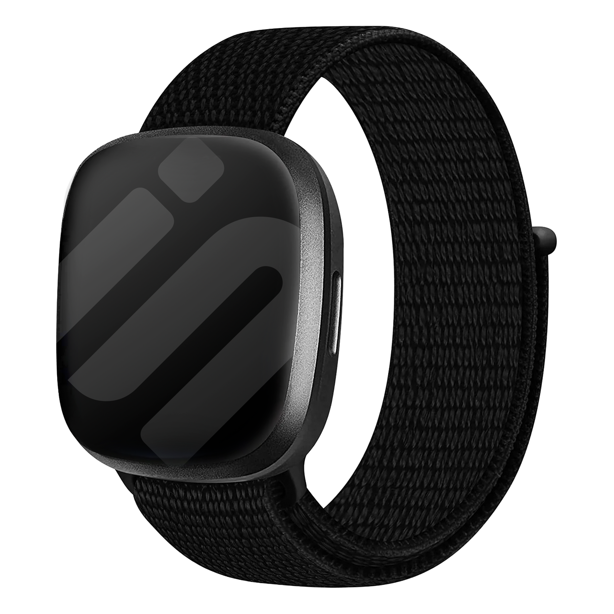 Černý nylonový řemínek pro Fitbit Versa 3 — bezpečné zapínání na suchý zip