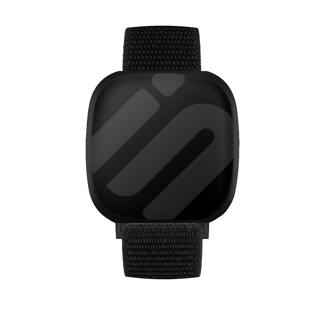 Černý nylonový řemínek pro Fitbit Versa 3 — bezpečné zapínání na suchý zip