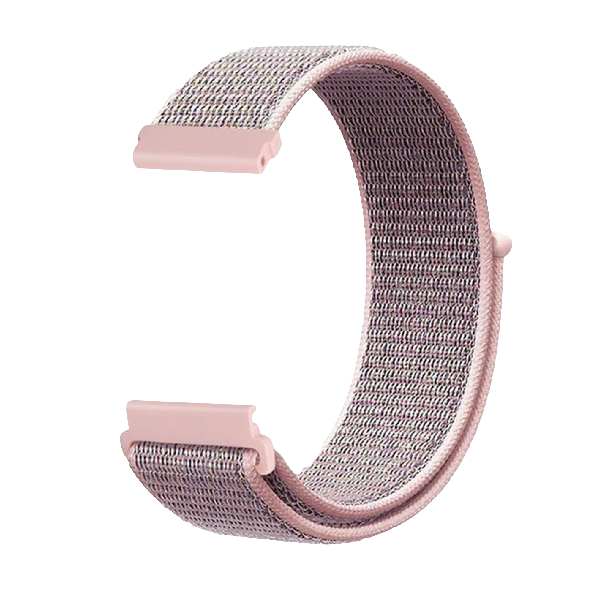 Samsung Galaxy Watch 3 41 mm nylonarmband – grått och rosa kardborreband