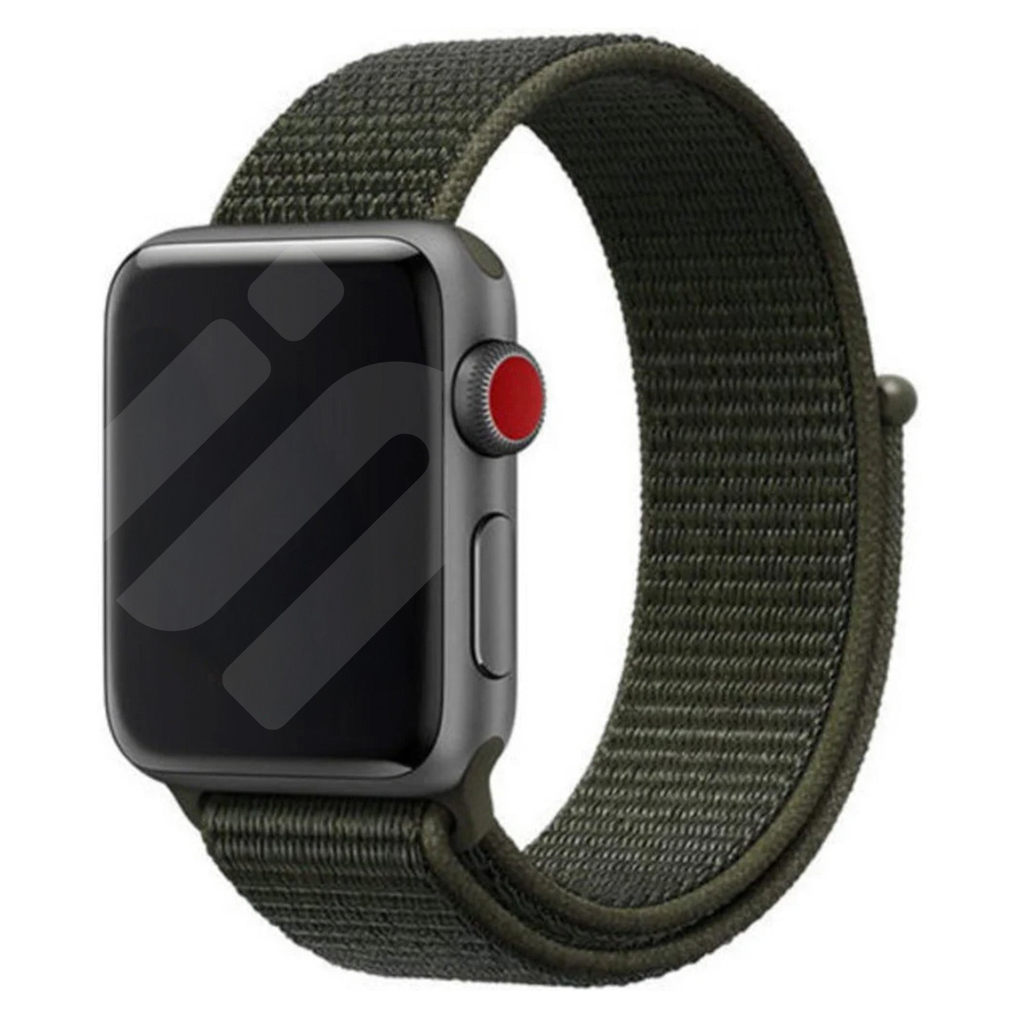 سوار Apple Watch من النايلون الأخضر الداكن