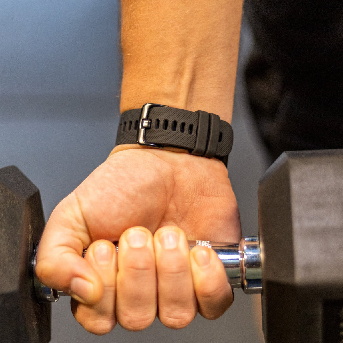 Polar Grit X Premium Silicone Watch Strap — Sturdy Buckle, Black