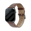 Apple Watch Brown Crocodile Grain Leather Strap