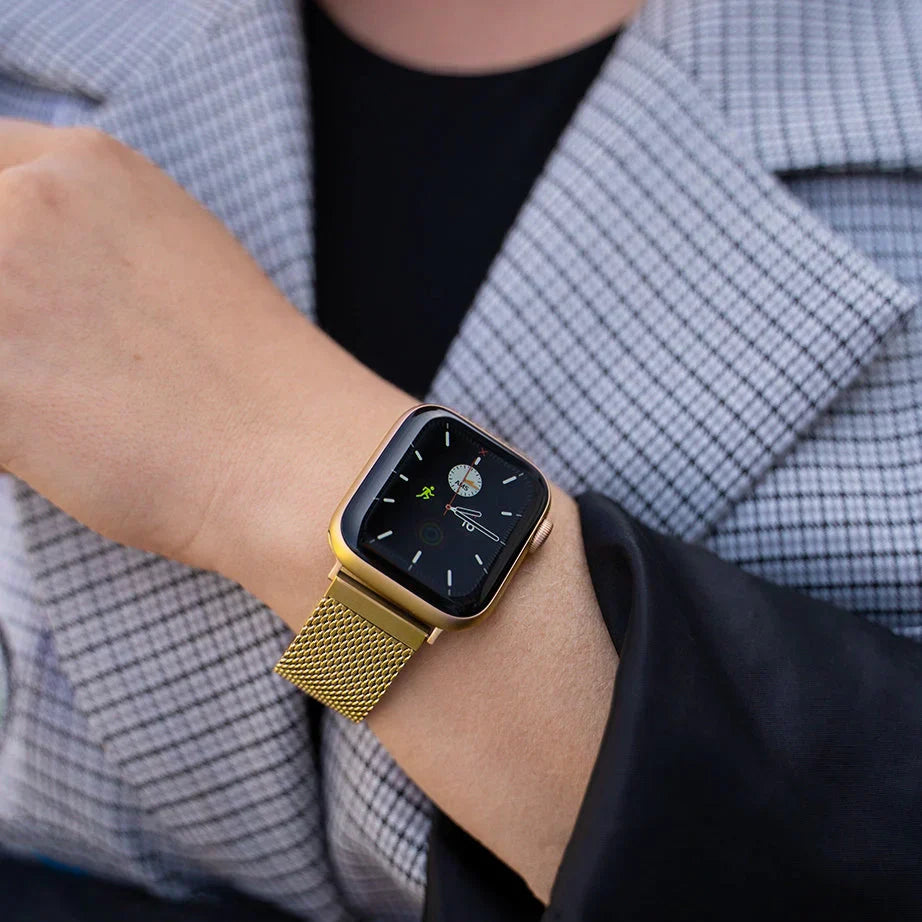 Apple Watch Milanese Strap — Premium Gold Stainless Steel
