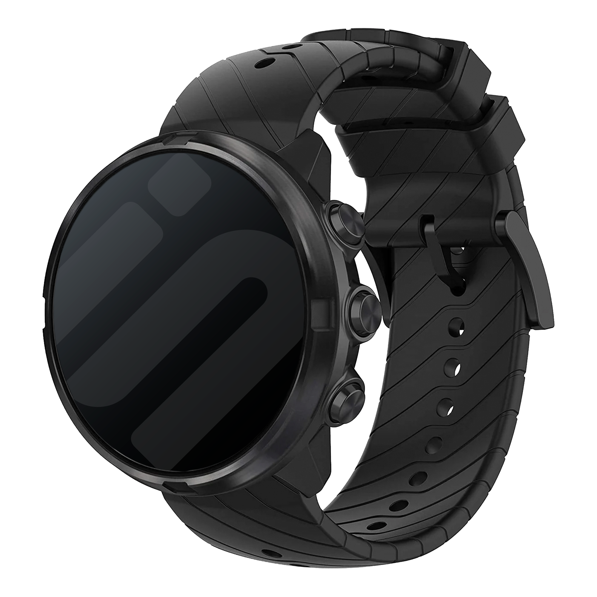 Suunto 9 Baro Smart Watch Strap — Black Silicone Replacement Band