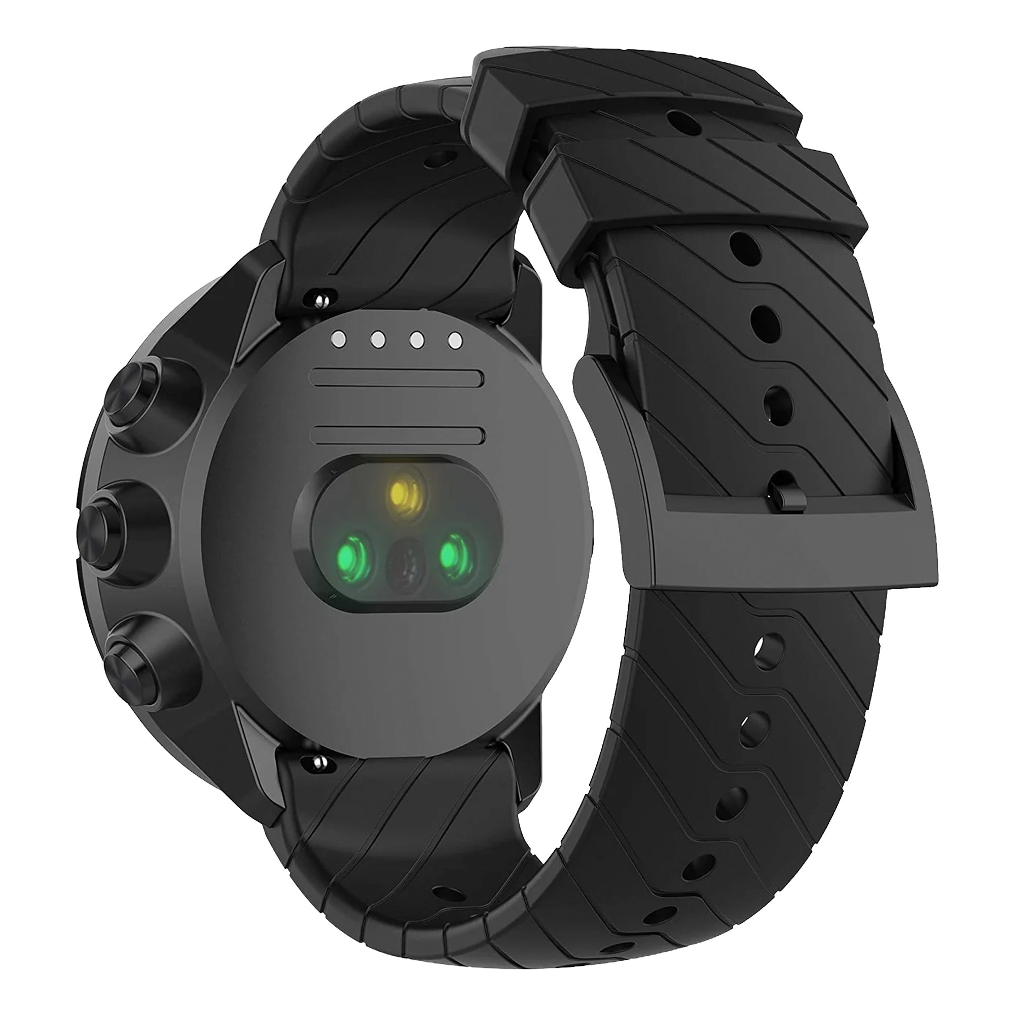 Suunto 9 Baro Smart Watch Strap — Black Silicone Replacement Band