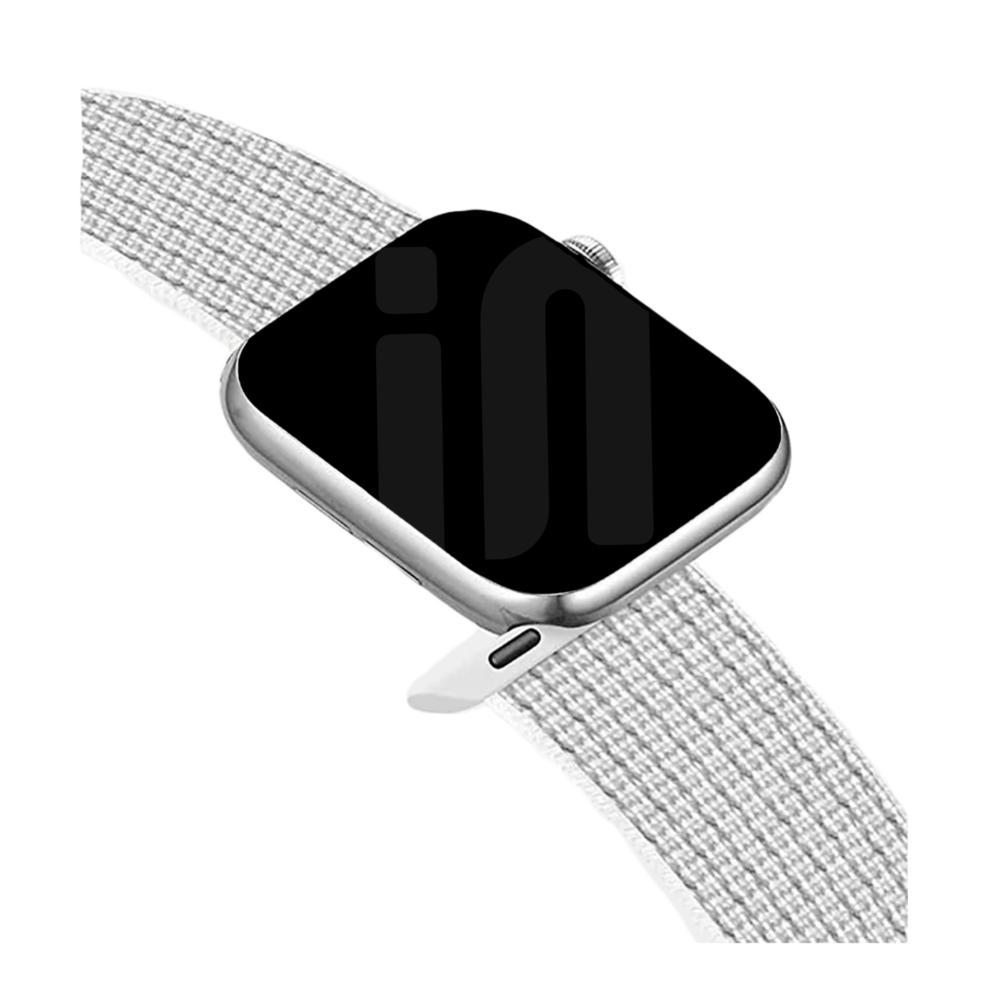 Apple Watch Nylon Loop-rem — hvid, justerbar velcrolukning