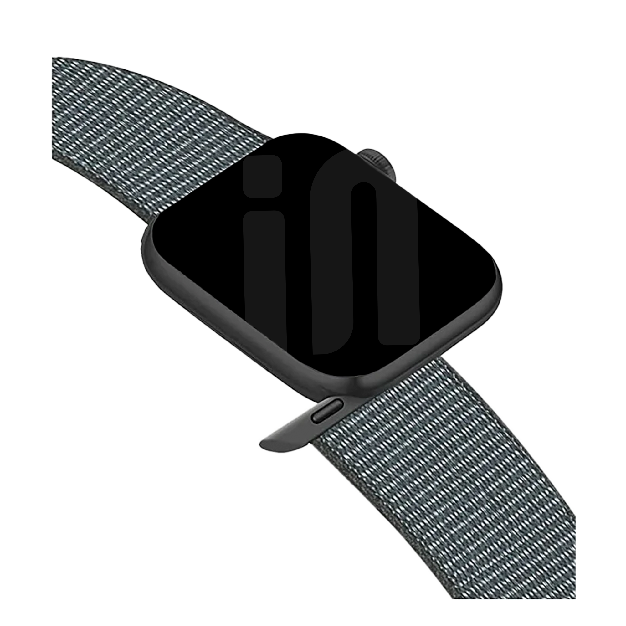 Apple Watch Nylon Loop Strap – Grey-Green Velcro Closure