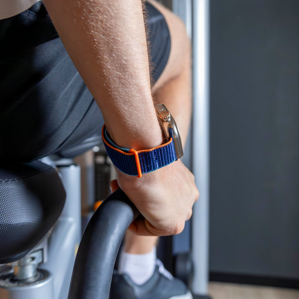 Klasszikus nejlon hurokpánt Apple Watchhoz – sötétkék