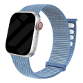 Blauwe nylon band voor Apple Watch — verstelbare klittenbandsluiting