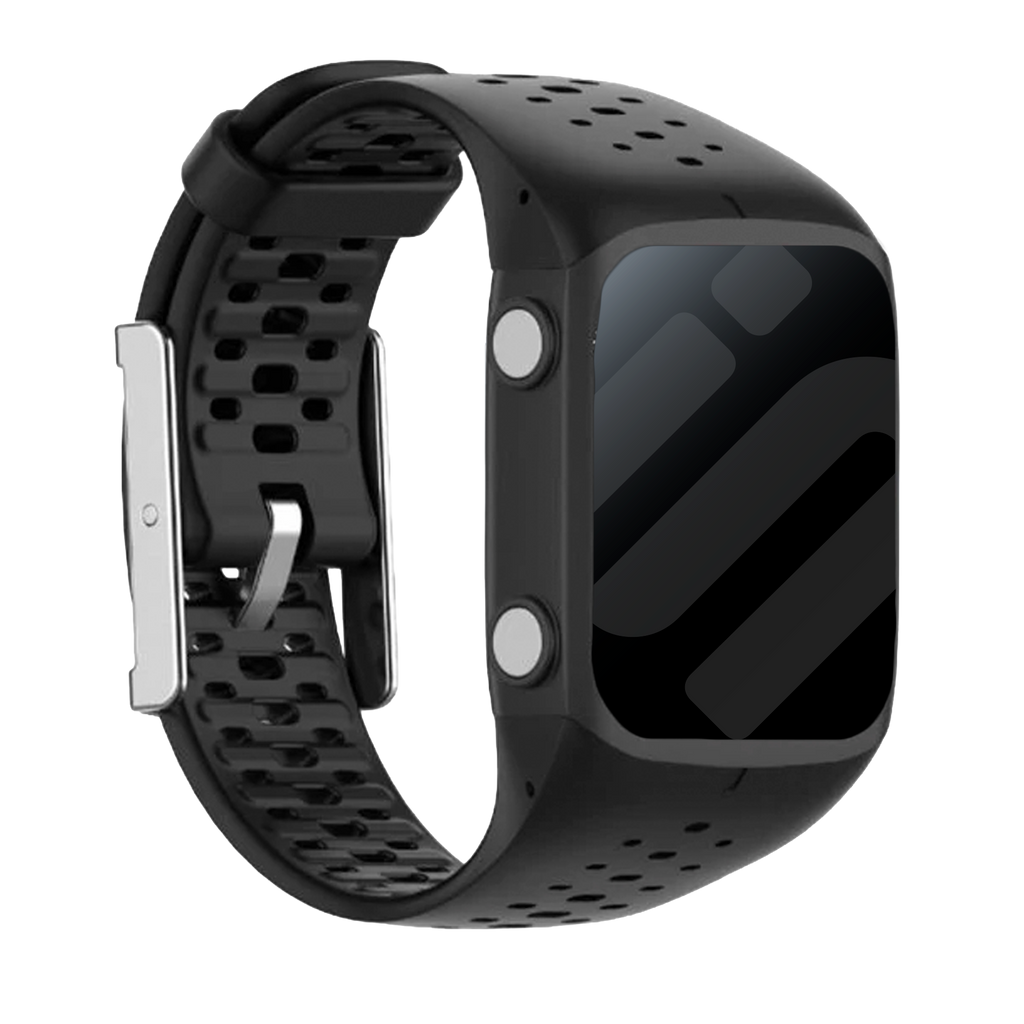Schwarzes Silikonarmband für Polar M400- und M430-Uhren