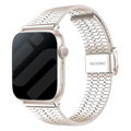 سوار Apple Watch الفولاذي الأنيق — تلميع مرآتي بلون ضوء النجوم
