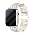 Apple Watch Dragon Steel Strap — Starlight Finish, Butterfly Clasp