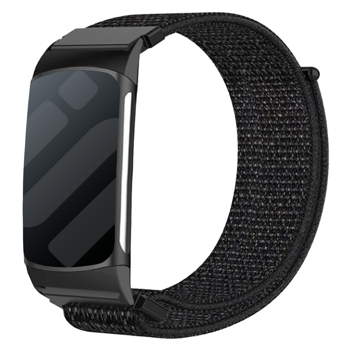Kompatibilní černý nylonový náhradní řemínek pro Fitbit Charge 6