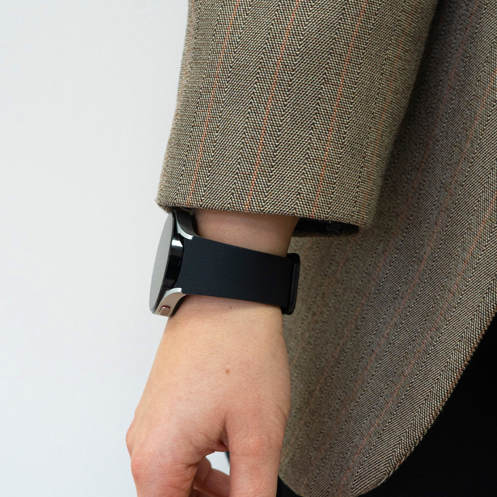 Ett tryck, svart silikonarmband för Samsung Galaxy Watch 7 40 mm