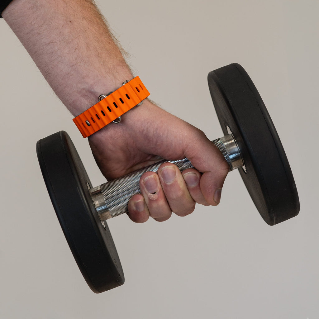 Oranžový a černý řemínek Ocean pro Apple Watch se zapínáním na patentku