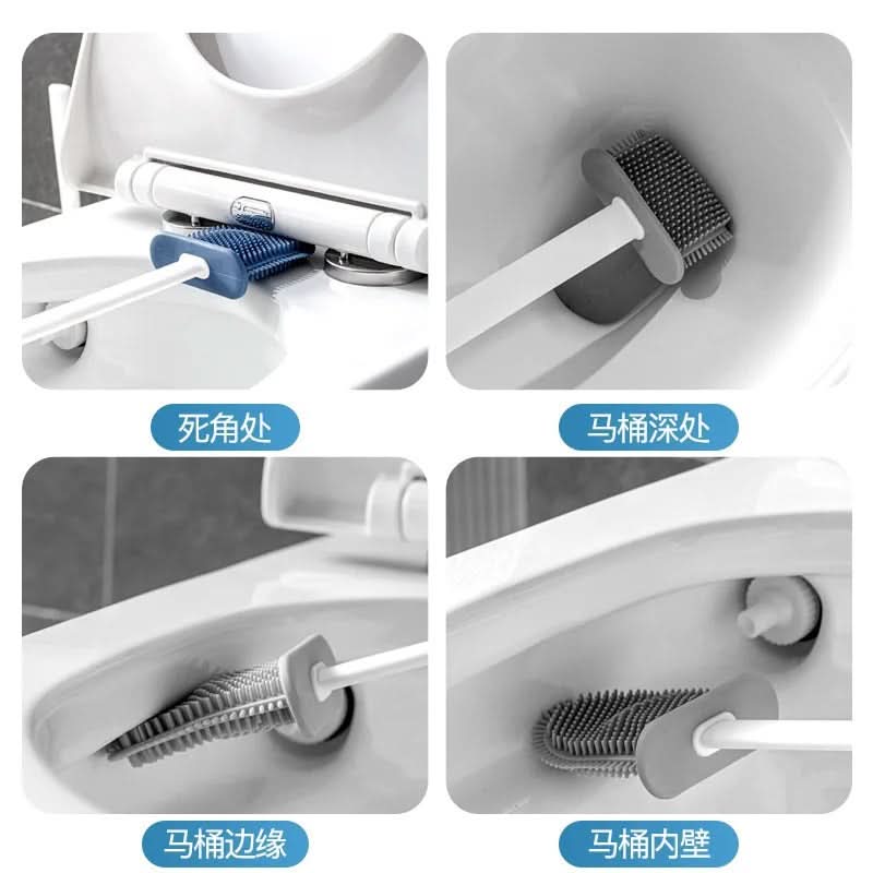 ערכת מברשת אסלה שטוחה מסיליקון FLATFLEX — עיצוב גמיש לניקוי יסודי