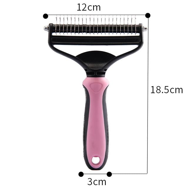 Brosse démêlante double face pour chien et chat - Démêlage en douceur et élimination en profondeur des nœuds