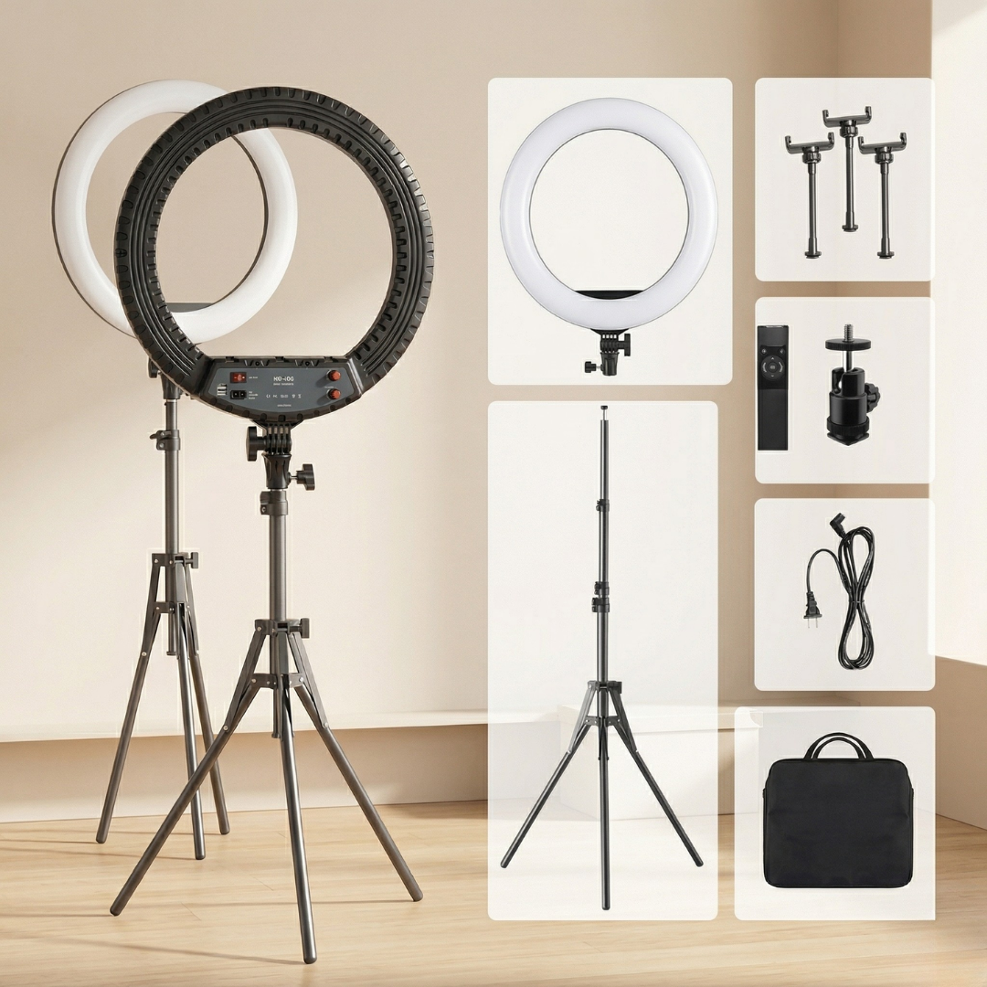 ProLite 18 Inch Ring Light And Tripod For Vlogging And Makeup And Photography Projects
