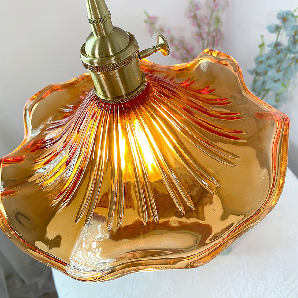 Lyra Hibiscus Glass Pendant Light With Gentle Glow For Living Rooms Or Bedrooms