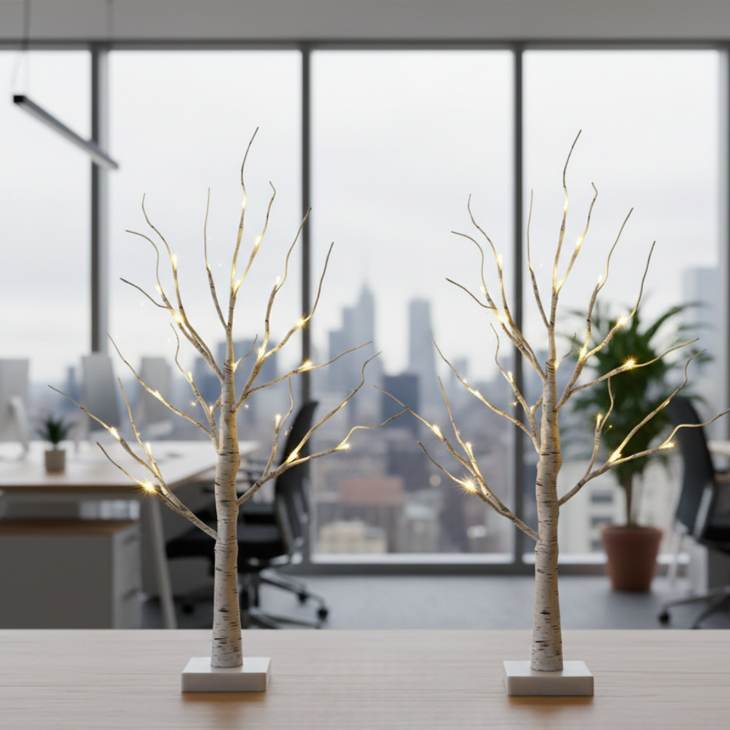 Birch Tree LED Accent Lights For Home Decor And Seasonal Display Indoor Lighting