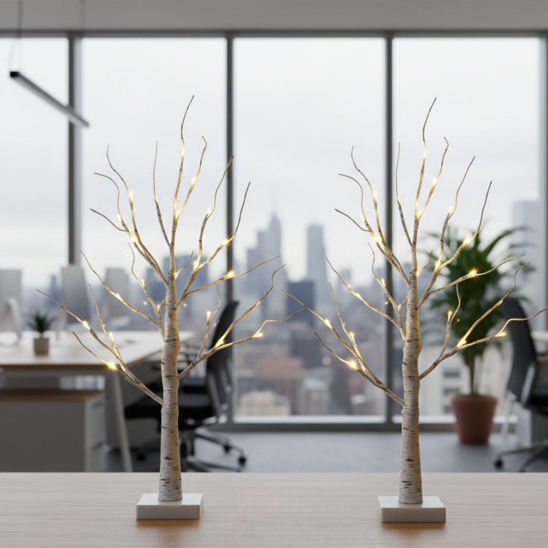 Birch Tree LED Accent Lights For Home Decor And Seasonal Display Indoor Lighting
