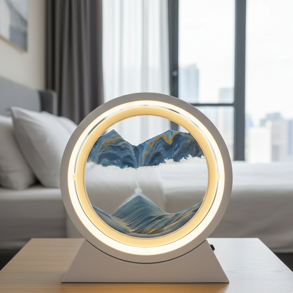 Kinetic Moving Sand Lamp For Tabletop Decor A Mesmerizing Relaxation Display That Eases Stress And Elevates Mood