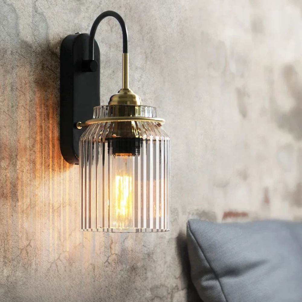 Riverton Industrial Vintage Wall Light With Exposed Bulb And Antique Finish For Indoor Spaces