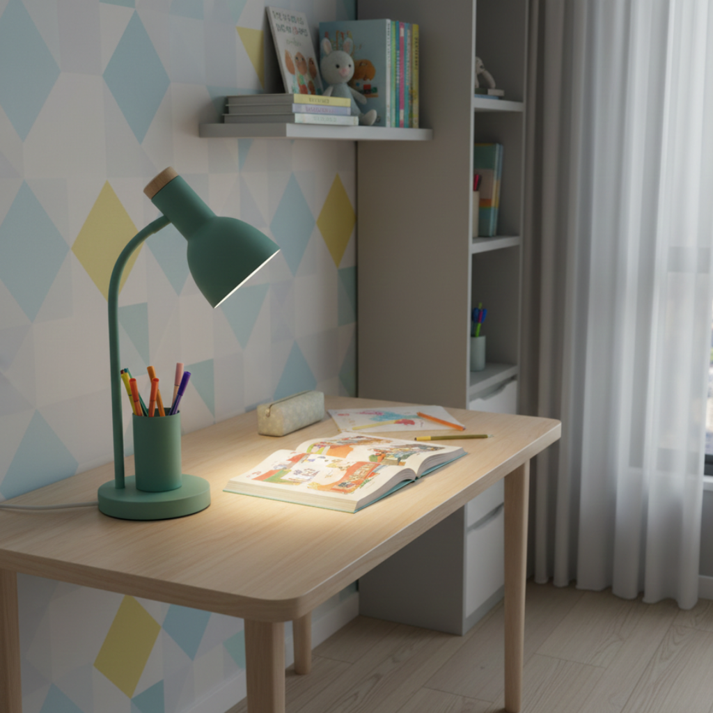 Nordic Style LED Table Lamp With Built-In Pen Holder For Reading And Desk Tasks At Your Desk