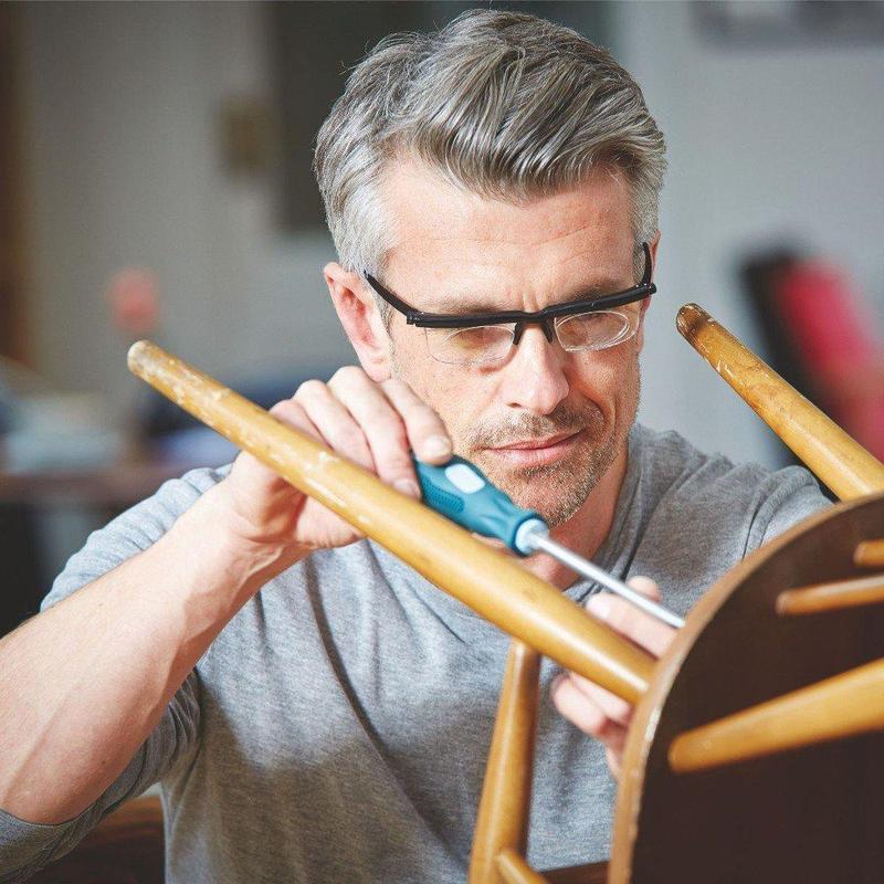 Unisex Adjustable Focus Reading Glasses With -6 To +3 Diopter Range For Reading Black