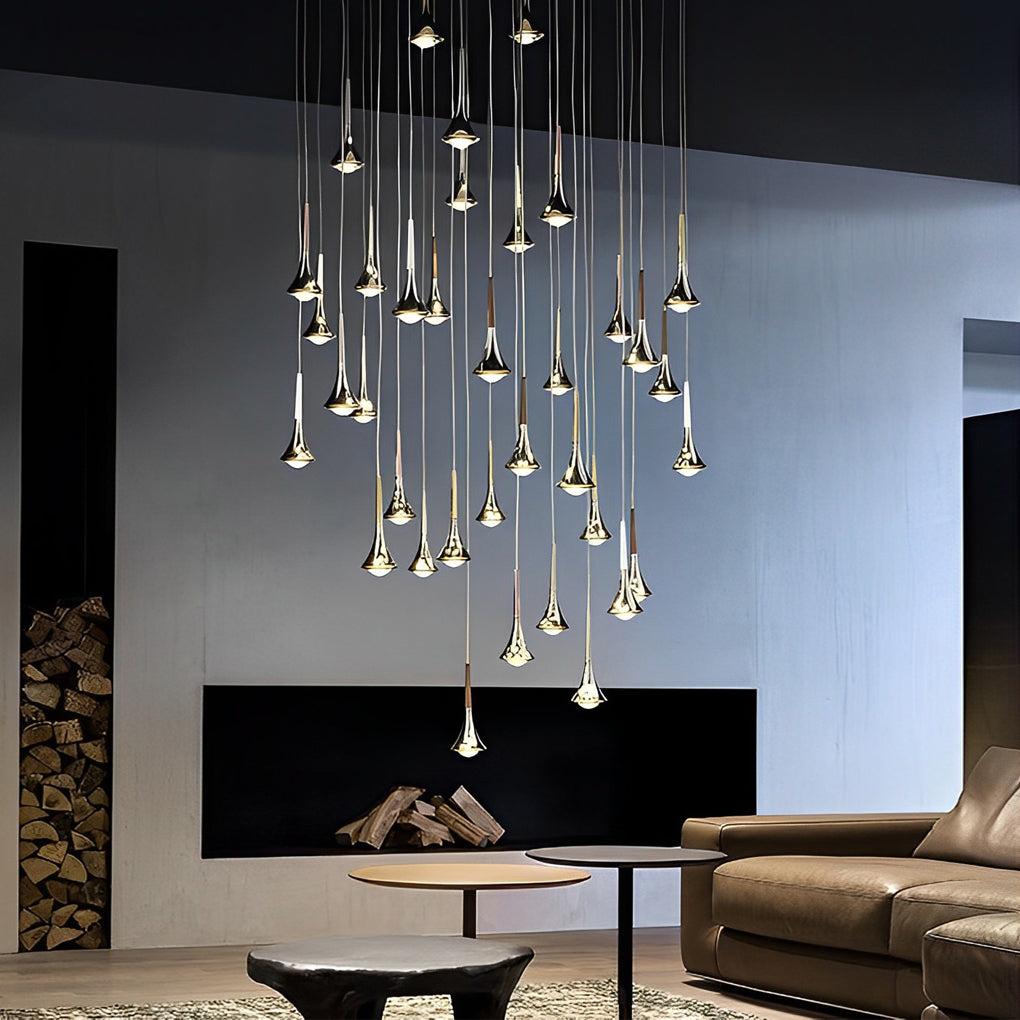 Aurelia AquaDrop Pendant Lamp With Warm Ambient Glow For Contemporary Living Spaces
