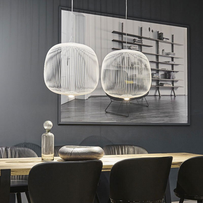 Spokes Motif Pendant Light For Modern Interiors, Diameter Of 35 Cm, Height Of 135 Cm, Ideal For Dining Rooms