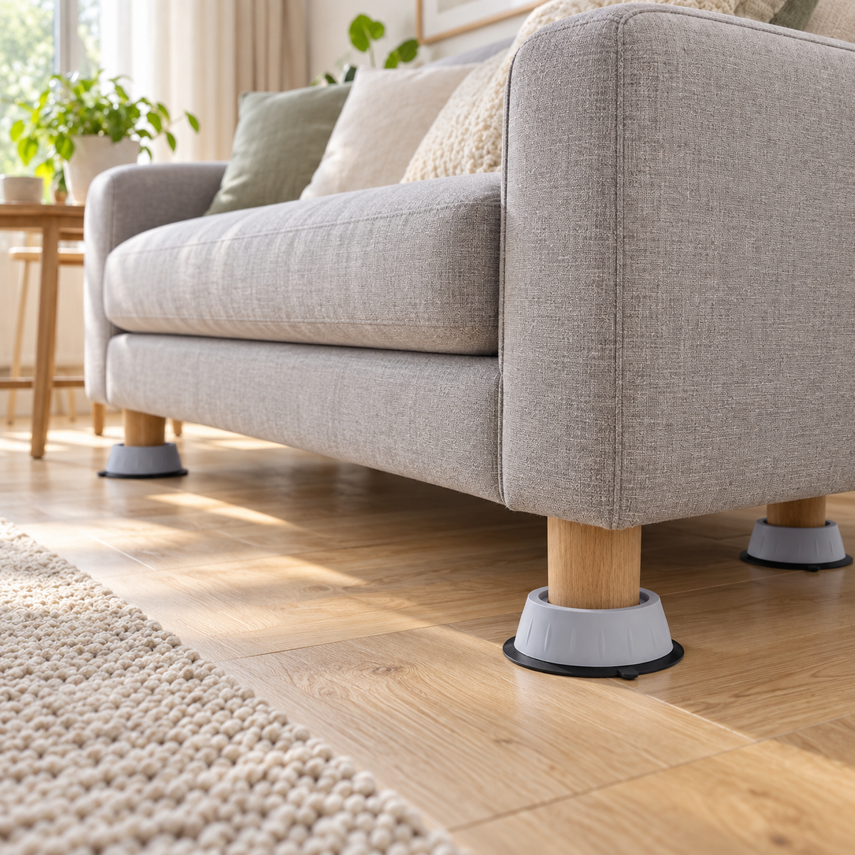 Patins en caoutchouc anti-vibrations de 8 cm — supports stables pour pieds d’appareils