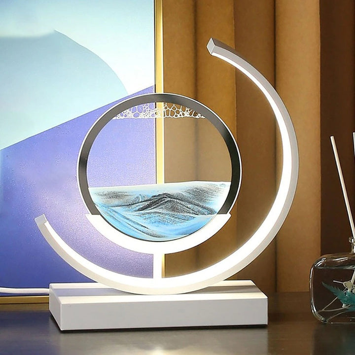 LumenVale Sandscape Lamp With Moving Sand Patterns For Calming Spaces In Modern Homes And Offices
