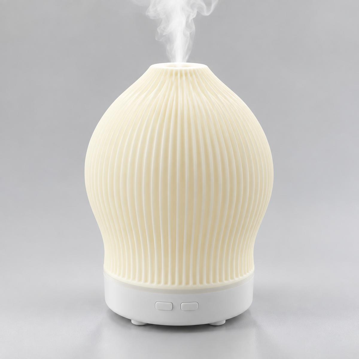 Aromadiffuser i glas — inspireret af rosenkvarts, nanodugteknologi og stemningslys