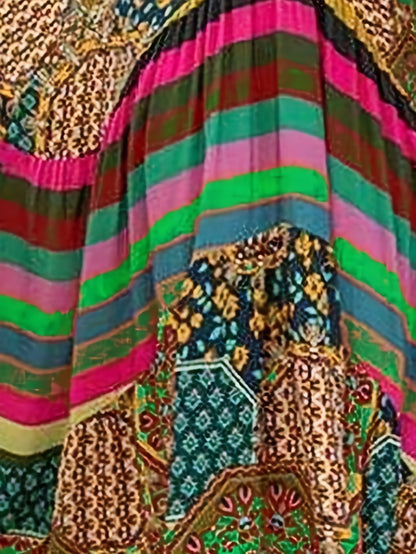 Robe Longue Tropicale Fluide
