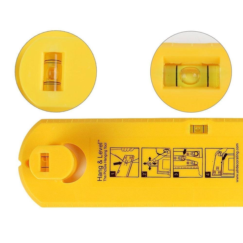 Frame Hanging Aid Tool With Level And Marking System For Precise Wall Alignment