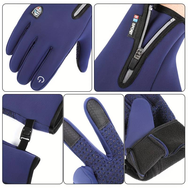 USB Heated Gloves With Touchscreen Waterproof And Windproof For Winter