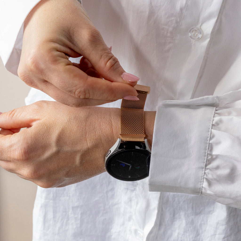 20mm Rose Gold Milanese Watch Strap — Quick Release