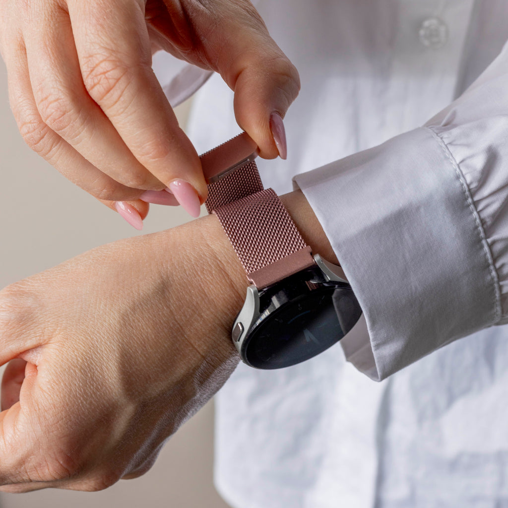 Rózsaszín milánói szíj Samsung Galaxy Watch 5 40 mm-es modellhez