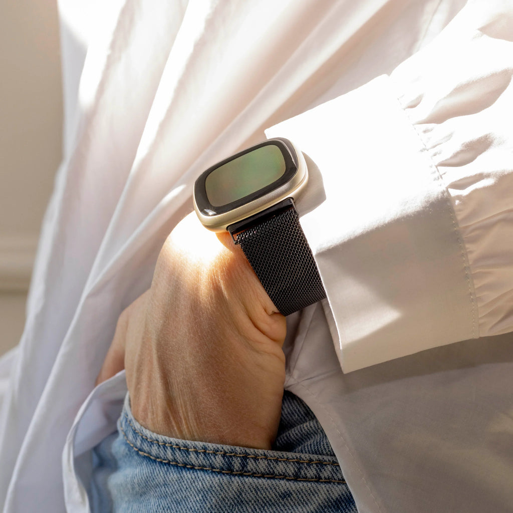 Black Milanese Strap for Fitbit Sense 2
