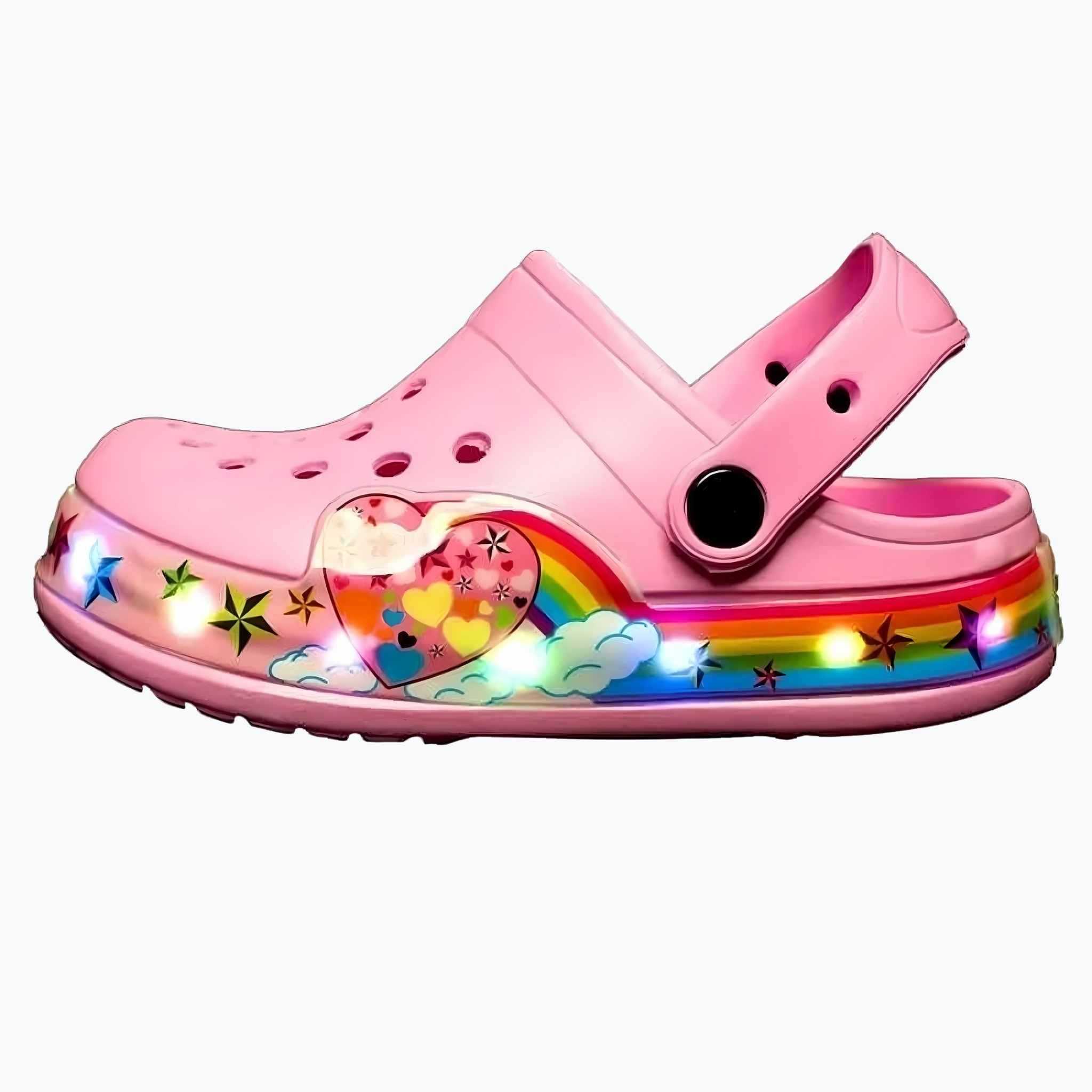 Colorful Kids Clogs With LEDs For Indoor And Outdoor Playtime